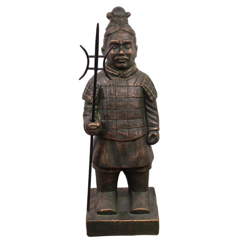 Kriegerstatue mit hellebarde - mit,
