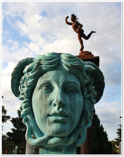 Riesige medusa bronze auf - bronze,