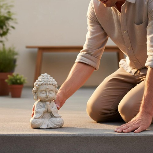 Meditierende buddha figur - meditierende, buddha-figur
