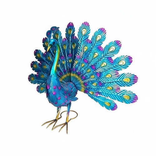 Metall pfau dekofigur stur - dekofigur,