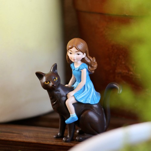 Mädchen reitet katze - reitet, deko