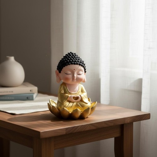 Goldene buddha dekofigur - goldene, buddha-dekofigur