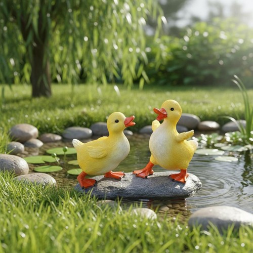 Zwei enten auf - zwei,