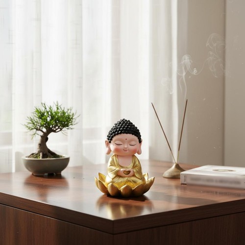 Goldene buddha dekofigur - goldene, buddha-dekofigur