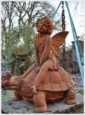 Neu Gusseisen  XXL Figur Elfe