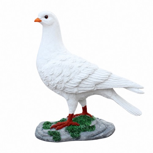 Weiße taubenfigur mit - weiße,