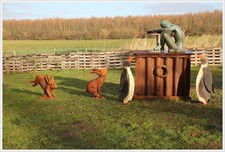 Pinguin Blech Vintage Eisdiele