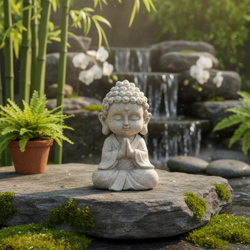 Meditierende buddha figur - meditierende, buddha-figur