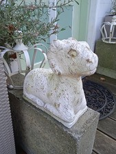 Widder Tierfigur Steinguß im