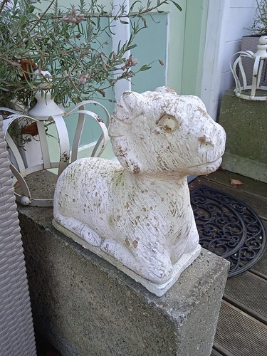 Widder tierfigur steinguß - widder, im